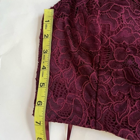 City Vibe Mock Neck Lace-Up Back Lace Top
with Floral Skirt Two-Piece Dress NWT - Picture 13 of 15